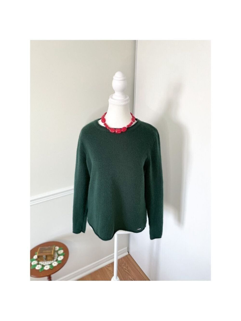 Calvin Klein Crewneck Stretchy Forest Green Sweater S